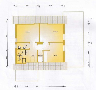 lichtdurchflutete Dachgeschosswohnung, im Herzen der Natur