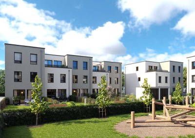 Reserviert - Neubau -  KFW 40 (QNG) RMH - Schöner privater Garten und Dachterrasse