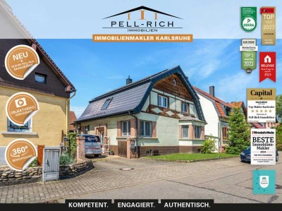 AUSSERGEWÖHNLICH: Saniertes EFH mit riesigem Grundstück sowie Scheune in Stutensee-Friedrichstal