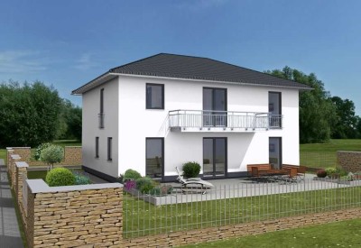 Toller, ruhiger Bauplatz. Zweifamilienhaus mit Balkon, Doppelgarage