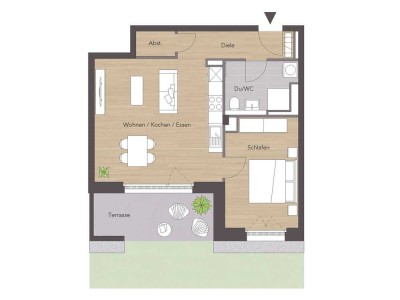 Gemütliche 2-Zi-Gartenwohnung mit Terrasse - WE602