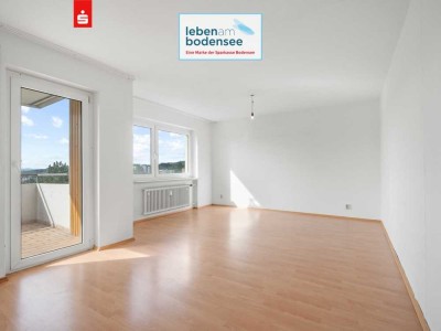 sonnige 2-Zimmer-Wohnung 
mit See- und Stadtsicht und Lift