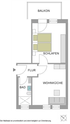 Schicke komplett modernisierte 1-ZKBB mit ca. 37m² im Erdgeschoss/ Wohnberechtigungsschein zwingend