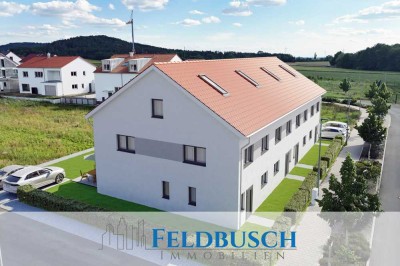 Ihr neues Zuhause im Neubau! Stilvolles Reihenendhaus in Woffenbach mit Garten und Stellplatz