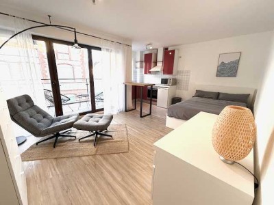 Geschmackvolle, möblierte 1-Raum-Wohnung mit geh. Innenausstattung mit Balkon und EBK in Vallendar