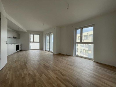 Neubau- 3-ZKB Wohnung mit Einbauküche und Balkon