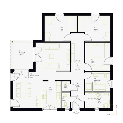Moderner Bungalow mit Grundstücksservice