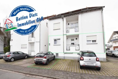 DIETZ: 2-Zimmer-Erdgeschosswohnung mit PKW-Stellplatz! Frei nach Vereinbarung! Ruhige Wohnlage!