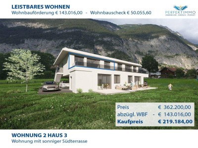 Hochwertige Terrassenwohnung: Bezugsfertiger Neubau, wohnbaugefördert!