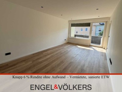 Knapp 6 % Rendite ohne Aufwand – Vermietete, sanierte ETW