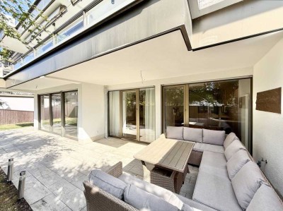 Wohnen wie im Bungalow: Exklusive EG-Wohnung mit sonnigen Terrassen & großem Garten