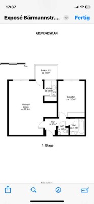 Helle 2-Zimmer Wohnung mit Balkon in München-Obermenzing