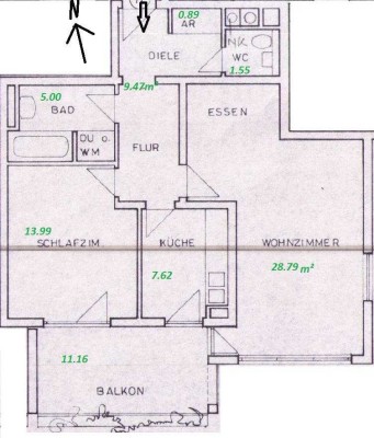2-Zi-Whg zur Miete in Nbg Johannis nähe Hallerwiese