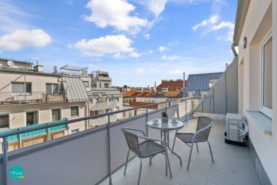Modernes Dachgeschoss-Juwel! Exklusiv &amp; Ruhig: 3 Zimmer mit Innenhof-Dachterrasse! DÖBLING DELUXE!
