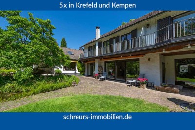 Stilvolle Villa mit Einliegerwohnung und Traumgarten im noblen Musikerviertel von Krefeld-Bockum