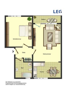 Einzug im Oktober? Passt!! 2-Zimmer-Wohnung in Weddinghofen im Angebot