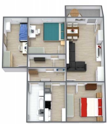 4-Raum Wohnung im Stadtfeld - Blick über den gesamten Harz