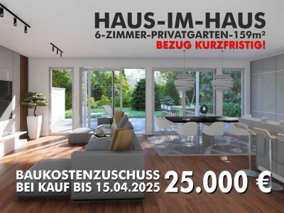 6-ZIMMER "HAUS-IM-HAUS" MAISONETTE MIT EIGENEM GARTEN