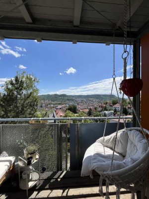 Zur Zwischenmiete für 6 Monate: 1-Zimmer-Wohnung mit Balkon und Blick über Jena