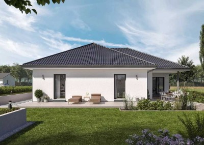 NEUBAU 2025: Moderner Bungalow mit offener Raumgestaltung und energieeffizienter Technik