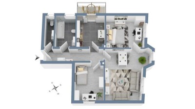 Solide vermietete 3ZKB-Wohnung in Lechhausen