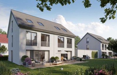 Olching wartet auf Sie: energieeffiziente Neubau-Doppelhaushälfte in familienfreundlicher Lage