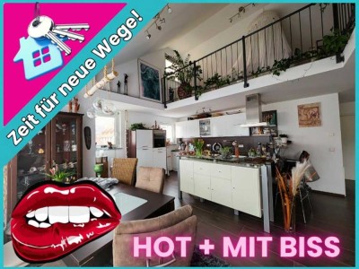 Luftiges Wohngefühl in moderner + stilvoller 2,5-Zi.- Galeriewhg. + Sonnenbaden auf XL-Dachterrasse