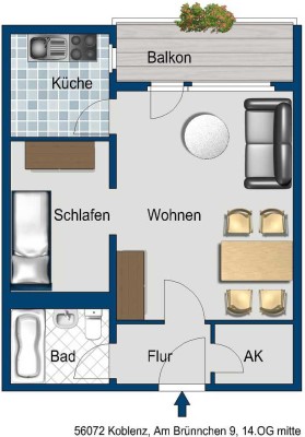 Hier wird frisch für Sie saniert! Schöne-Wohnung mit Balkon und Panorama Aussicht