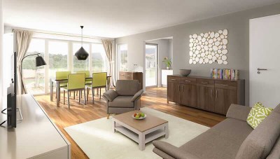 3 Zimmer auf einer Ebene und ein Stück Garten für die Seele