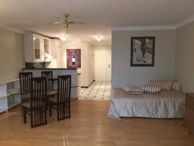 Luxuriöse 1-Zimmer-Wohnung mit großem Balkon und Blick auf das Alstervorland