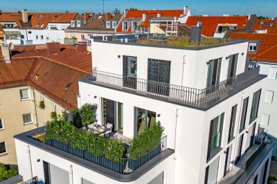 Penthouse in der Maxvorstadt – Erstbezug im Neubau mit Liftlanding und Dachterrasse *Provisionsfrei*