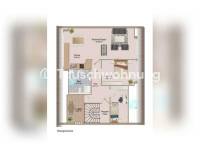 Tauschwohnung: Schöne, sanierte 3-Zimmer-Dachgeschosswohnung mit Balkon