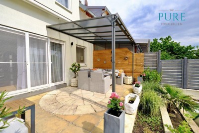 SCHICKE DH-HÄLFTE mit mediterranem Outdoor Bereich &amp; Pool! Optimale Anbindung!