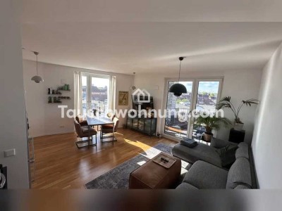 Tauschwohnung: Lichtdurchflutete Penthouse Wohnung mit super Ausblick