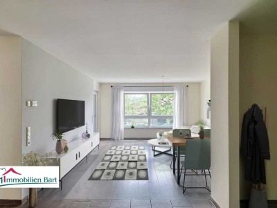 SOFORT FREI! NEUWERTIGE 97 M² EG WOHNUNG MIT SICHT INS GRÜNE!