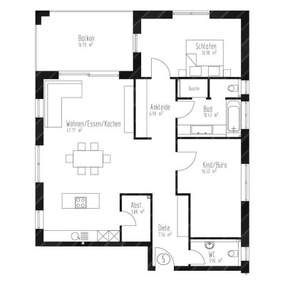 Moderne 3-Zimmer-Wohnung in Traumlage