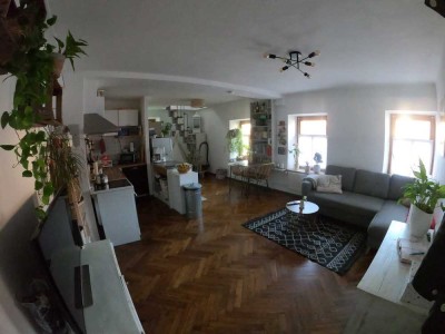 Gepflegte 3-Raum-Maisonette-Wohnung mit Einbauküche in Weissach-Flacht