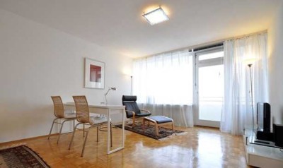 Helle, geräumige 1-Zimmer-Wohnung mit Balkon und schönem Ausblick