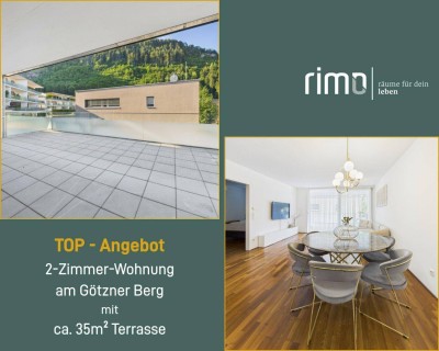 Charmante 2-Zimmerwohnung mit ca. 35 m² Terrasse am Götzner Berg