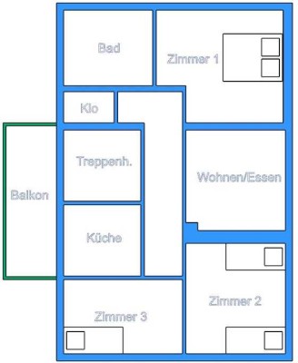 Stilvolle neu möblierte 3,5-Zimmer - Wohnung mit neuem Balkon und EBK in Esslingen / Berkheim.