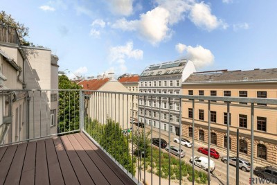 Anlegerhit Nähe Mariahilfer Straße - rund 3,2% Brutto-Kaufpreisrendite - DG Wohnung mit Balkon inklusive Küchenzeile - ohne direktem vis-a-vis und traumhaftem Parkblick