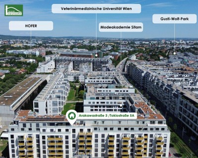 Ruhig und dennoch zentral! Top Anbindung an die U Bahn Kagran. Hochwertige Neubau-Erstbezugswohnungen.