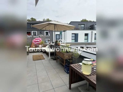 Tauschwohnung: 2 Zimmer Penthouse Wohnung mit großer Dachterrasse