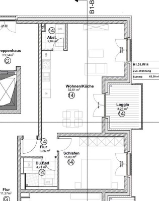 Helle gut aufgeteilte Wohnung KFW 40 QNG Energiesparhaus mit guter Lux-Anbindung