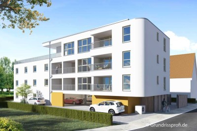 Neubauprojekt in Süßen! Die perfekte Single-Wohnung, 2 Zimmer, Ankleide, Balkon, 1. OG. Mit Aufzug !