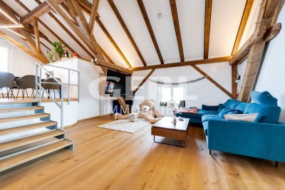 Moderne Penthousewohnung mit großer Dachterrasse und TG-Stellplatz (mit Blick auf den Stadtturm)