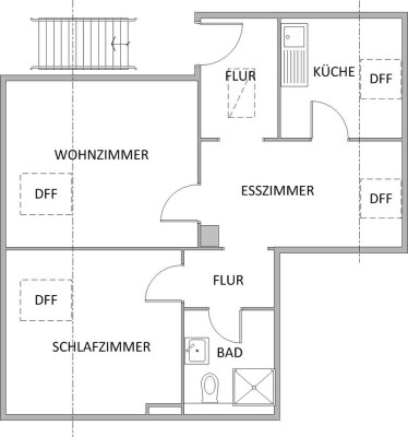 Gepflegte 2,5-Zimmer-Dachgeschosswohnung mit EBK in Regensburg