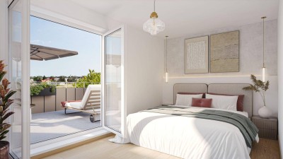 Anlage/Vorsorgewohnung: Klimaaktiv-zertifiziert, ca. 49 m2, Terrasse, niedrige Betriebskosten, hauseigene Tiefgarage!