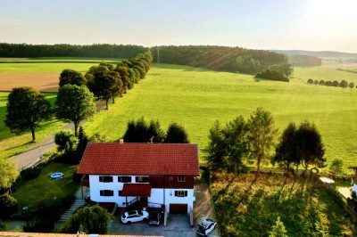 DG mit Traumblick zum Selbstausbau in  Ortsrandlage mit  Balkon und Gartenanteil