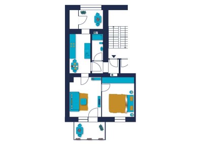 Zweizimmer-Altbauwohnung mit Südbalkon